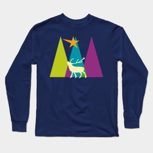 Deer with triangles and star Long Sleeve T-Shirt